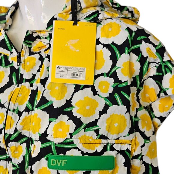 Diane Von Furstenberg x Target Floral Hooded Packable Zip Up Vest Oversized, S - Picture 10 of 10